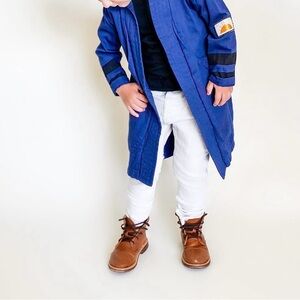 Bandy Button Blue Kimono-Style Jacket